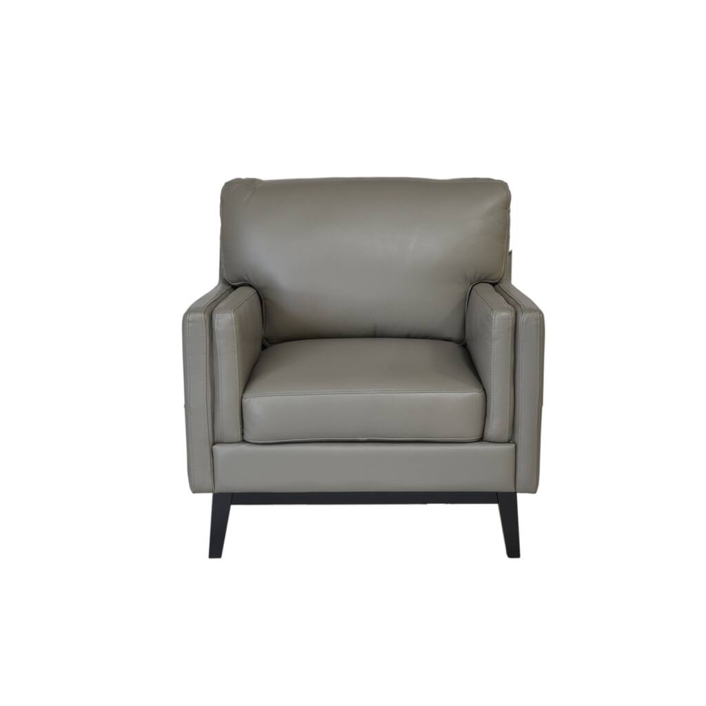 Osman Full Leather Mid-Century Chair