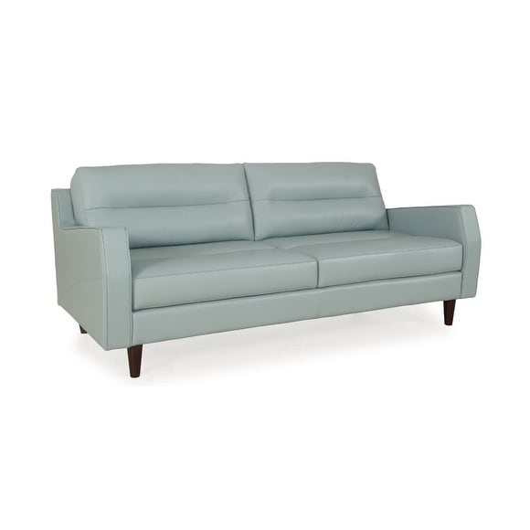 Isabel Full Leather Mid Century Sofa Free Shipping Today Isabel Full Leather Mid Century Sofa