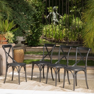 Danish Outdoor Farmhouse Dining Chair (Set of 4) by Christopher Knight Home