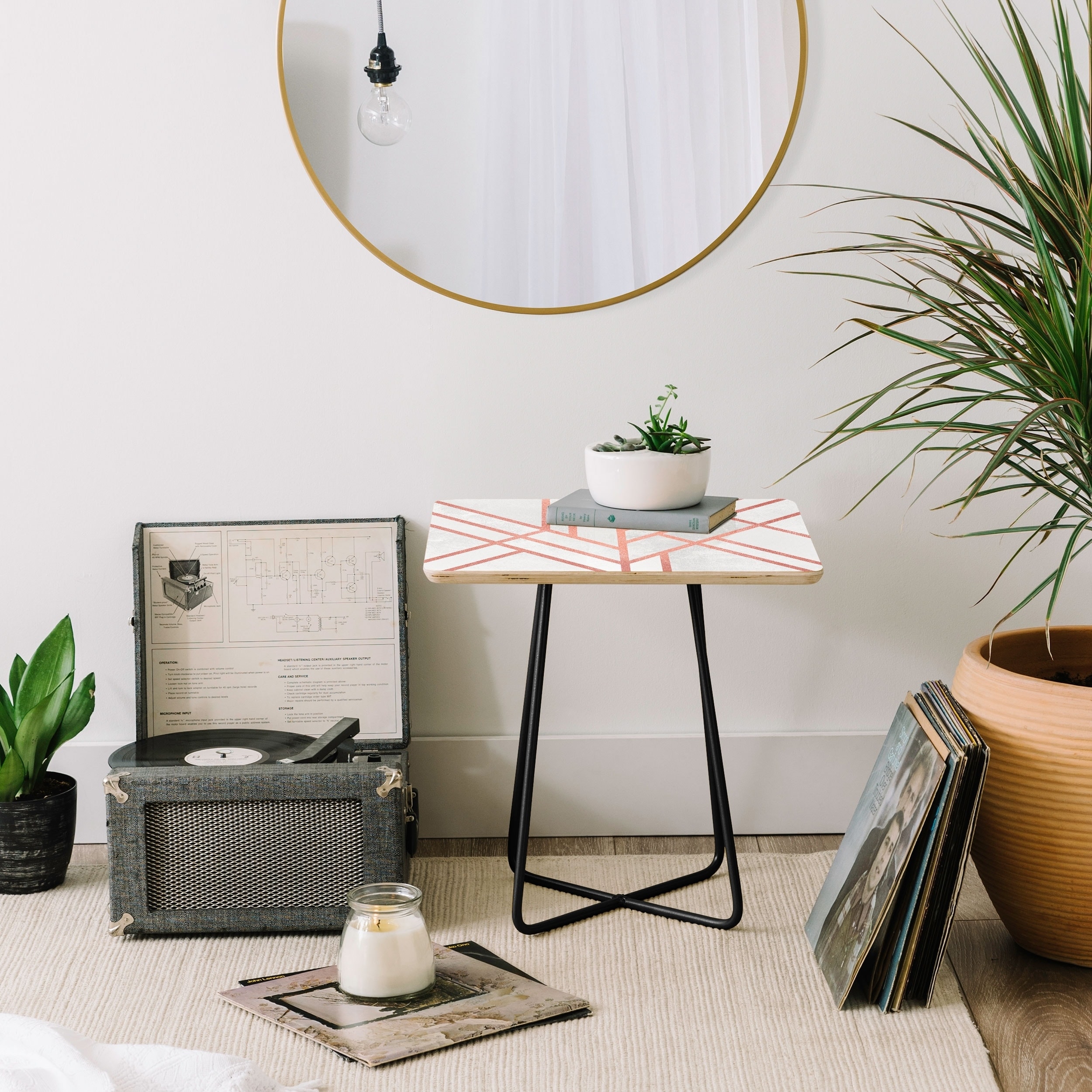 Shop Elisabeth Fredriksson Art Deco Rose Gold Round Side Table