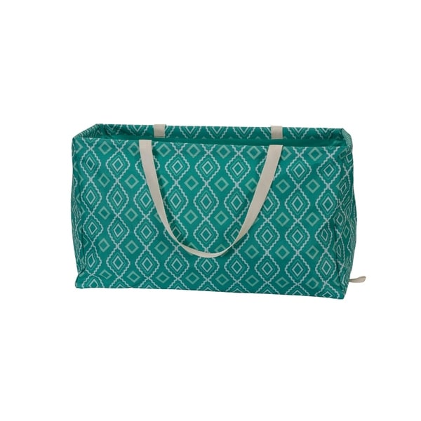 Shop KRUSH CONTAINER Rectangle Tote Bag, Teal Diamonds - N/A - Free Shipping On Orders Over $45 ...