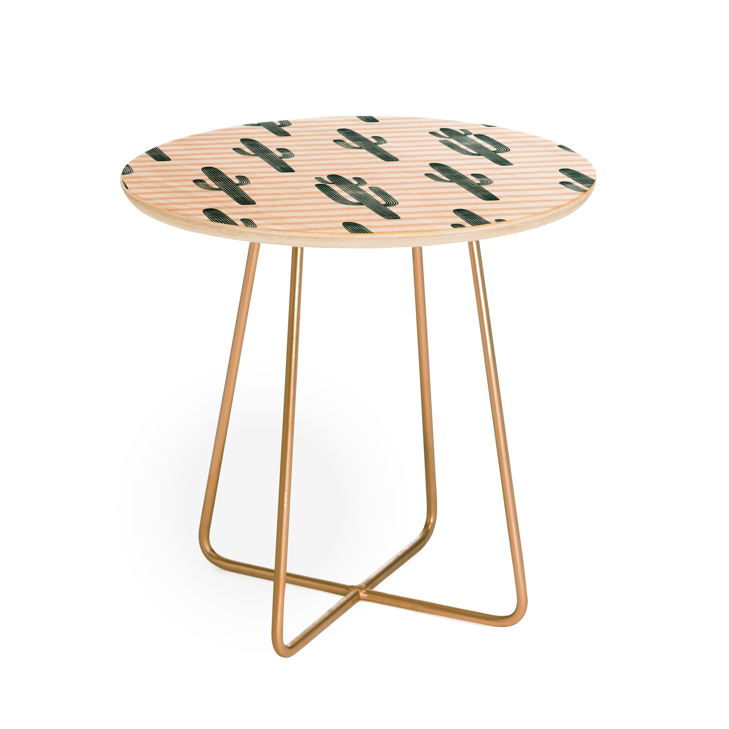 Little Arrow Design Co Modern Jungle Cactus Round Side Table Little Arrow Design Co Modern Jungle Cactus Round Side Table