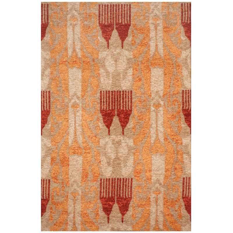 HERAT ORIENTAL Handmade Chenille Flatweave Ikat Rug - 2'4" x 4'