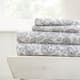 Soft Essentials Coarse Paisley Pattern 4 Piece Deep Pocket Bed Sheet Set - Twin - Navy