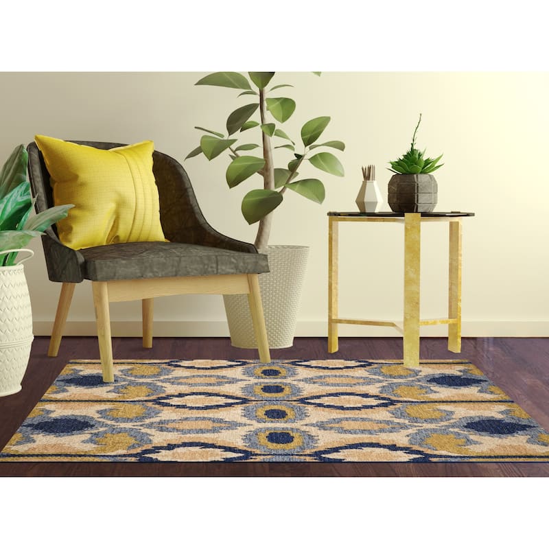 HERAT ORIENTAL Handmade Chenille Flatweave Ikat Rug - 2'4" x 4'