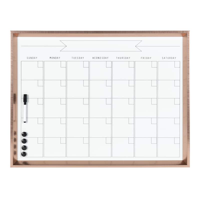 DesignOvation Calter Framed Magnetic Dry Erase Monthly Calendar - 27.5x21.5