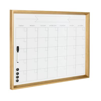 DesignOvation Calter Framed Magnetic Dry Erase Monthly Calendar - 27.5x21.5
