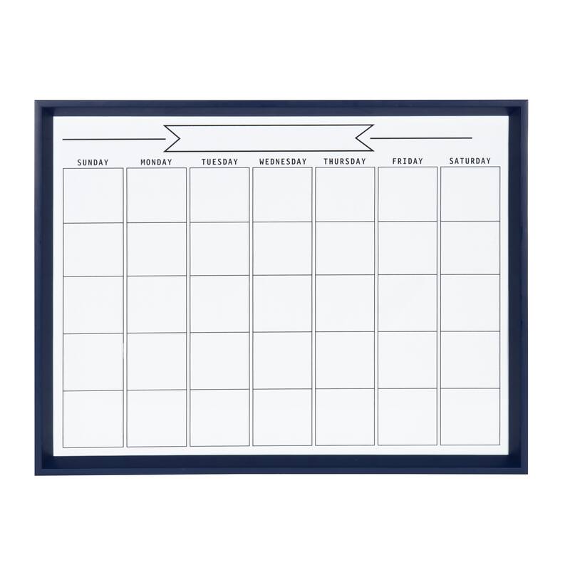 DesignOvation Calter Framed Magnetic Dry Erase Monthly Calendar - 27.5x21.5
