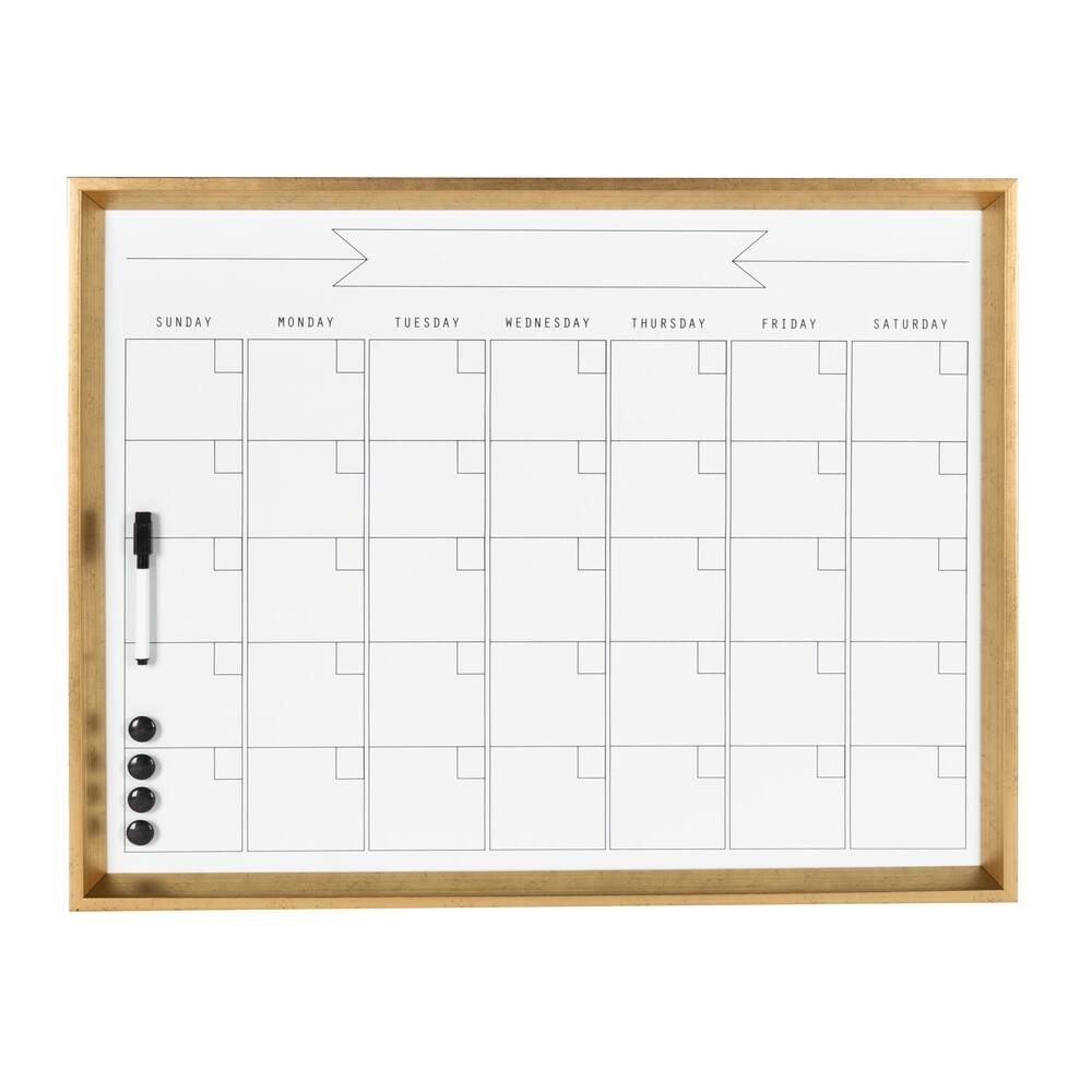 DesignOvation Calter Framed Magnetic Dry Erase Monthly Calendar - 27.5x21.5