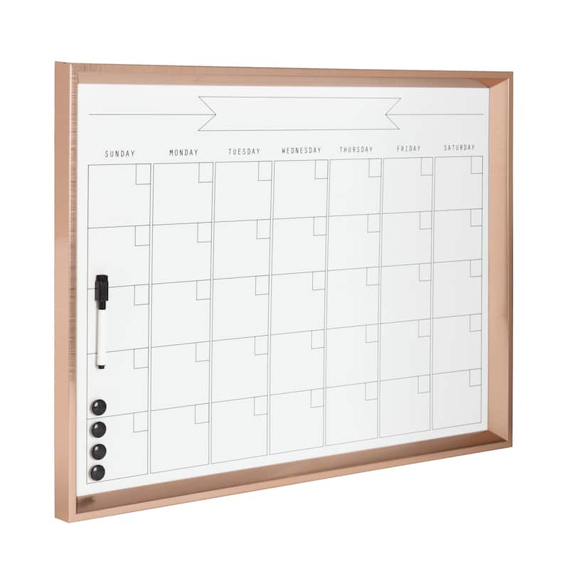 DesignOvation Calter Framed Magnetic Dry Erase Monthly Calendar - 27.5x21.5