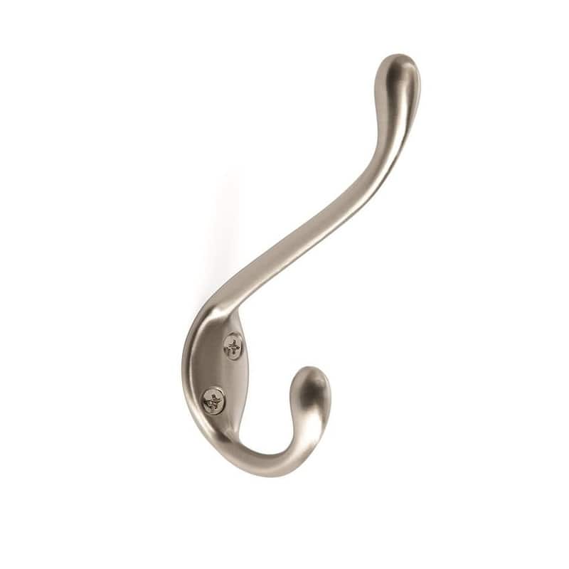 Large Satin Nickel Coat and Hat Hook