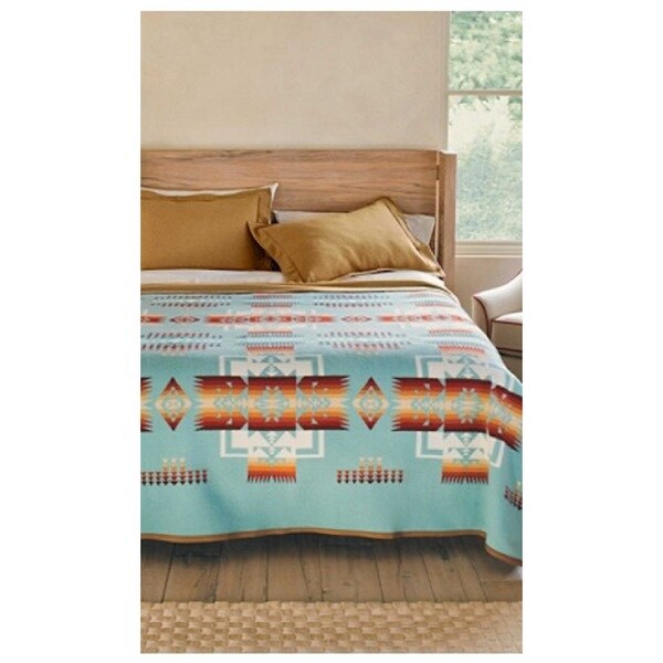 Pendleton Chief Joseph Aqua Queen Blanket 108