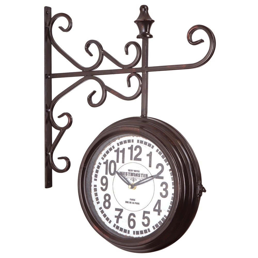 Elegant Side View Wall Clock Black eBay