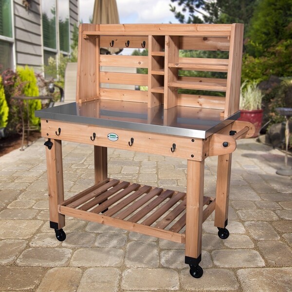 Shop Backyard Discovery All Cedar Serving Cart - Overstock ...