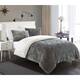 Chic Home Kaiser 7-Piece Comforter Ultra Plush Micro Mink Bedding Set- Grey