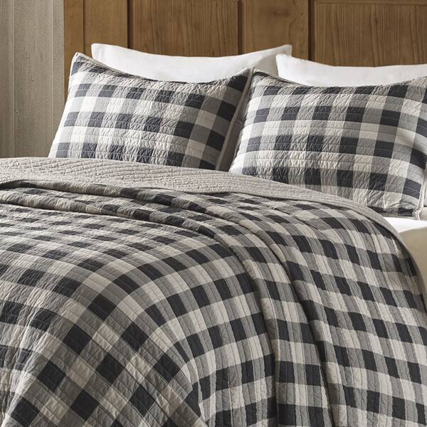 Shop Woolrich Buffalo Check Gray Year Round Oversized Cotton