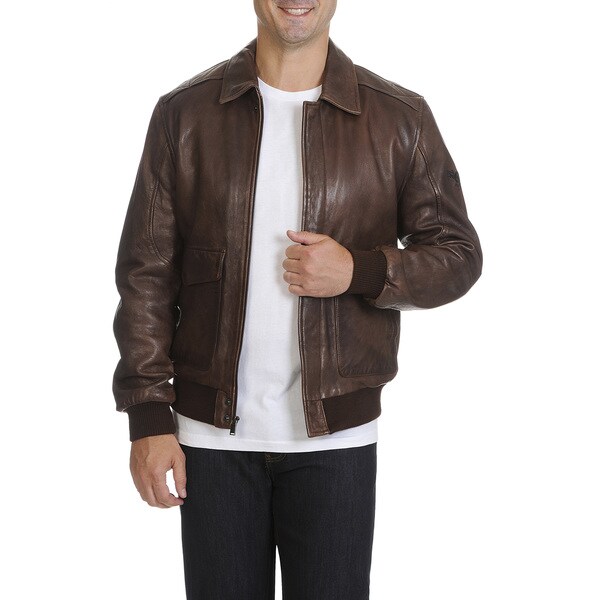 boston harbour men's leather jacket