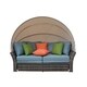 preview thumbnail 2 of 1, Courtyard Casual Taupe Eclipse Outdoor Expandable Daybed W/ Canopy