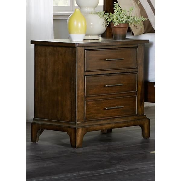 Shop Liberty Mill Creek Cherry 2 Drawer Nightstand Overstock 17433608