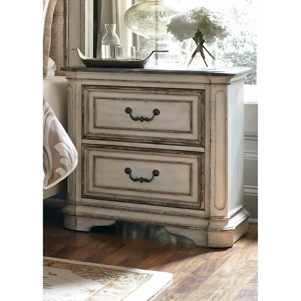 Magnolia Manor Antique White 2-Drawer Nightstand