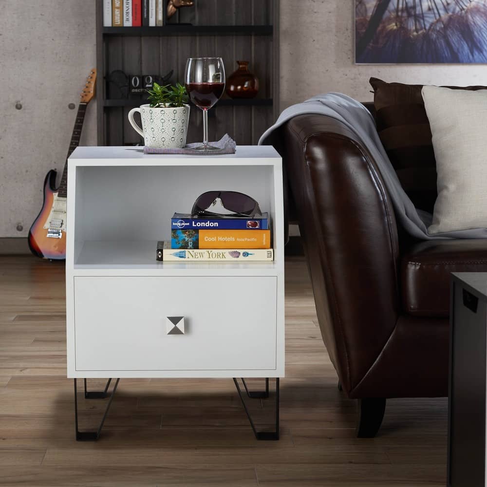 Kara Contemporary 16-inch 1-Shelf Side Table by Furniture of America