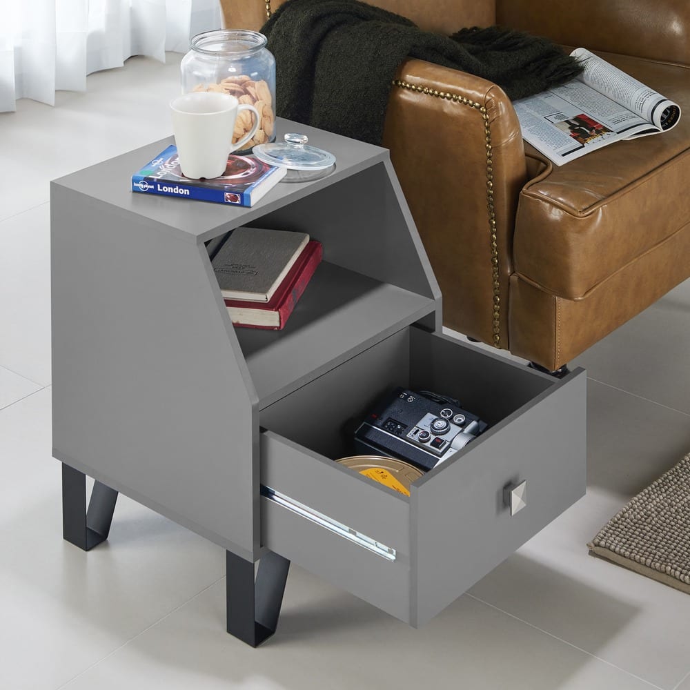 Kara Contemporary 16-inch 1-Shelf Side Table by Furniture of America