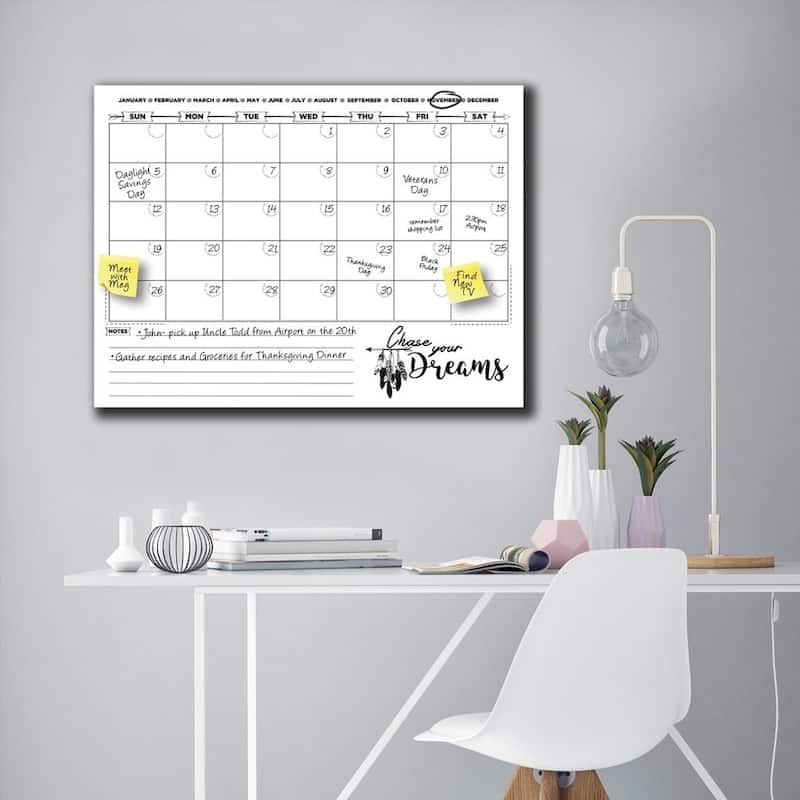 R2H Methods 'Chase Your Dreams' Dry Erase Monthly Calendar on ArtPlexi