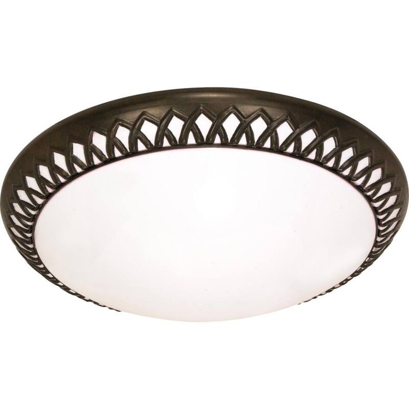 Nuvo Rustica ES 3 Light 17" Flush - Bronze