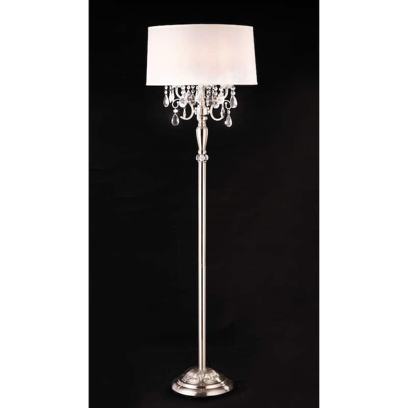 Kyla Traditional Silver 62-inch Metal Floor Lamp by Furniture of America