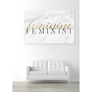 Oliver Gal 'Feminine Feminist' Typography and Quotes Wall Art Canvas ...