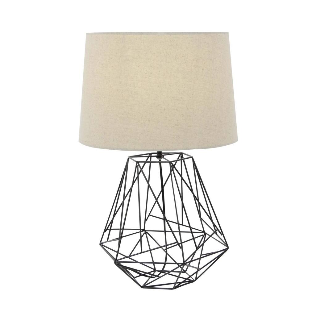 Studio 350 Metal Black Wire Table Lamp 25 inches high