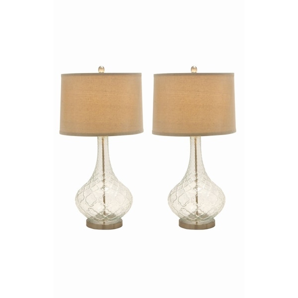 Studio 350 Set of 2, Glass Table Lamp 31 inches high
