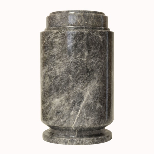 Shop Polished Marble Decorative Cremation Urn With Lid Cloud Gray