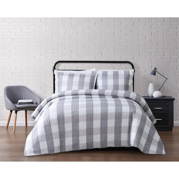 Truly Soft Everday Buffalo Plaid Printed Quilt Sets