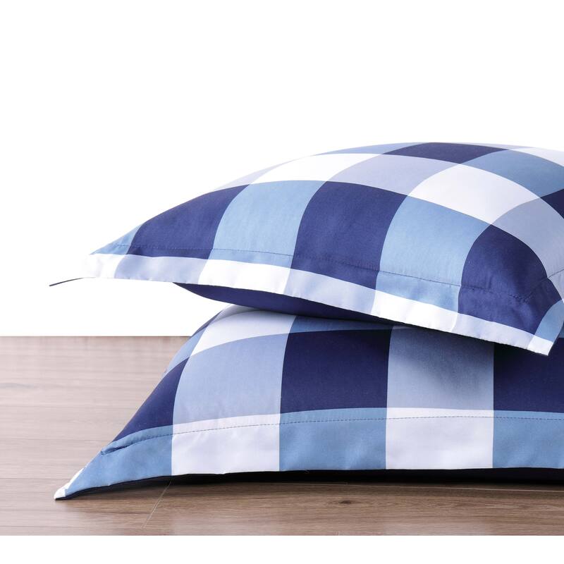 Truly Soft Everyday Buffalo Plaid Printed Duvet Cover Set