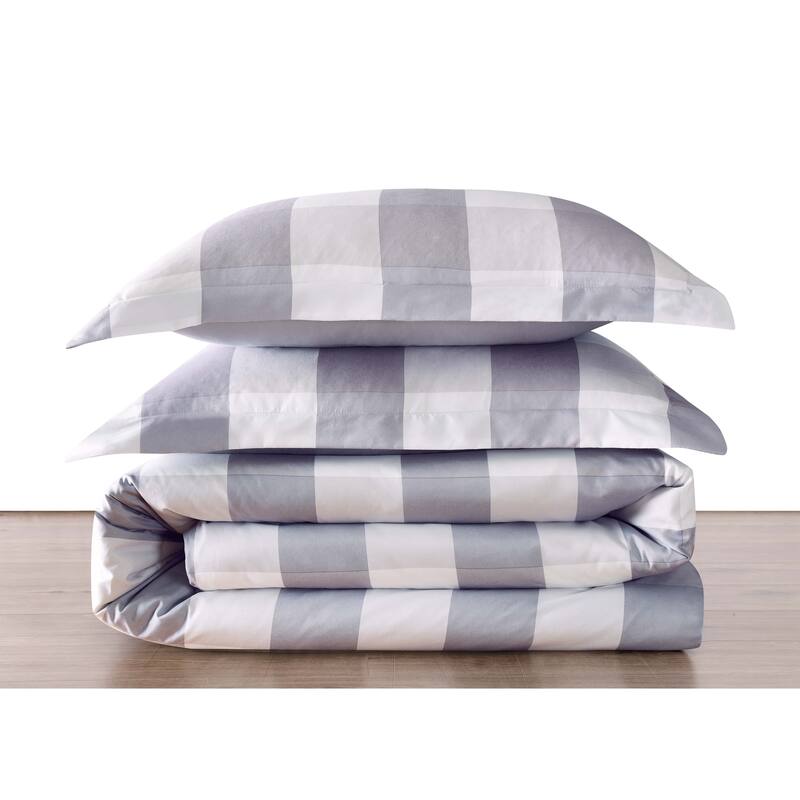 Truly Soft Everyday Buffalo Plaid Printed Duvet Cover Set