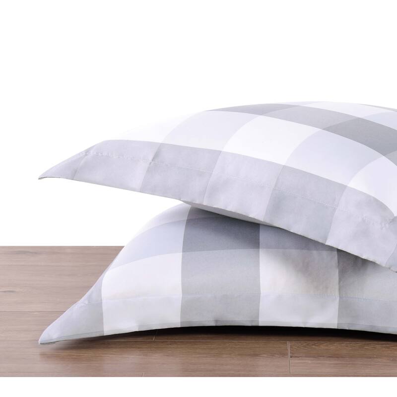 Truly Soft Everyday Buffalo Plaid Printed Duvet Cover Set