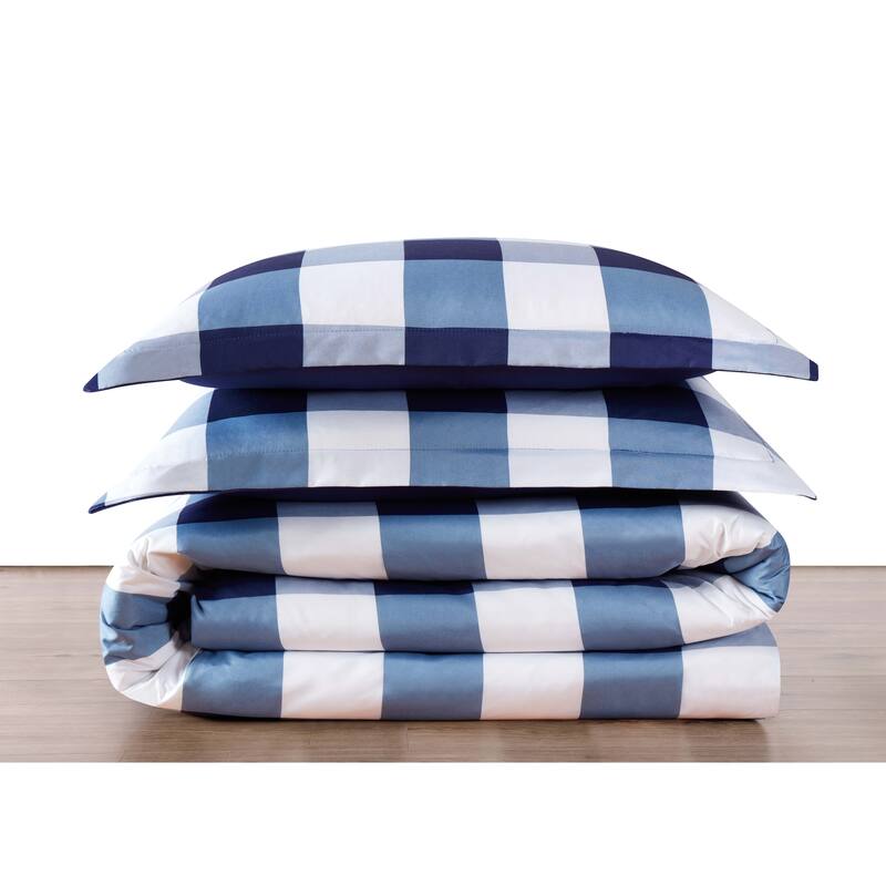 Truly Soft Everyday Buffalo Plaid Printed Duvet Cover Set