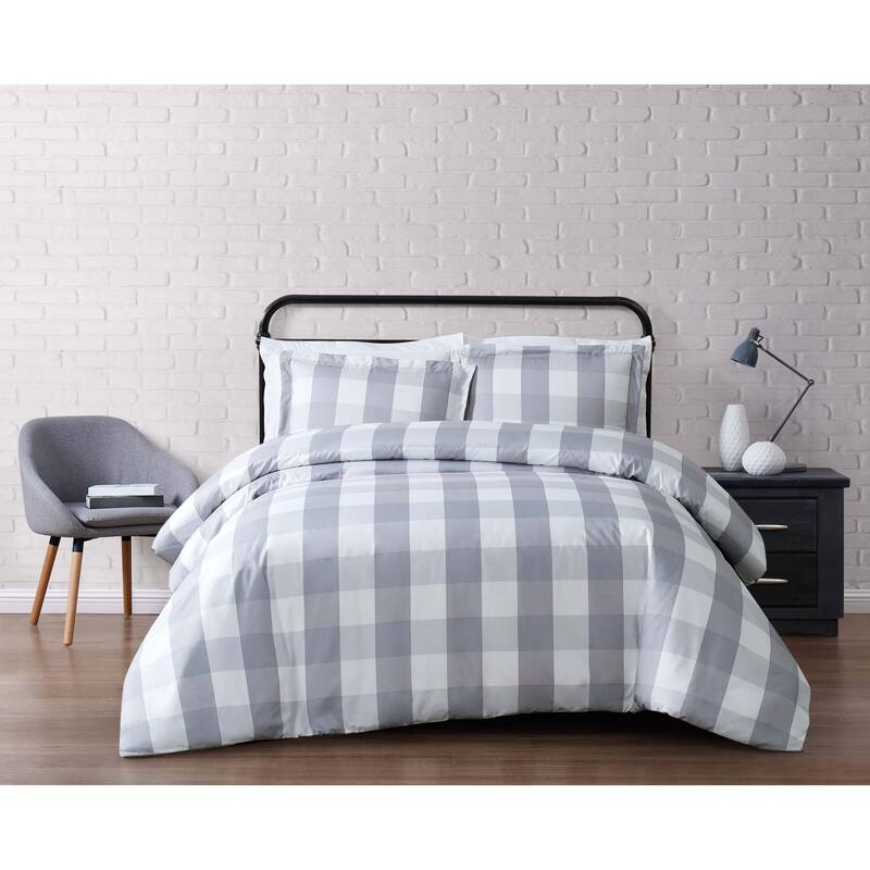 Truly Soft Everyday Buffalo Plaid Printed Duvet Cover Set
