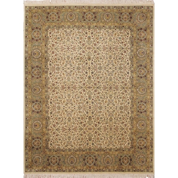Noori Rug Pak-Persian Wali Archibald Ivory/Lt. Green Rug - 7'11" x 10'4"