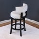 preview thumbnail 9 of 20, Silver Orchid Sonja Velvet Swivel Counter Chair