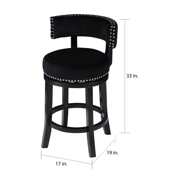 Silver Orchid Sonja Velvet Swivel Counter Chair