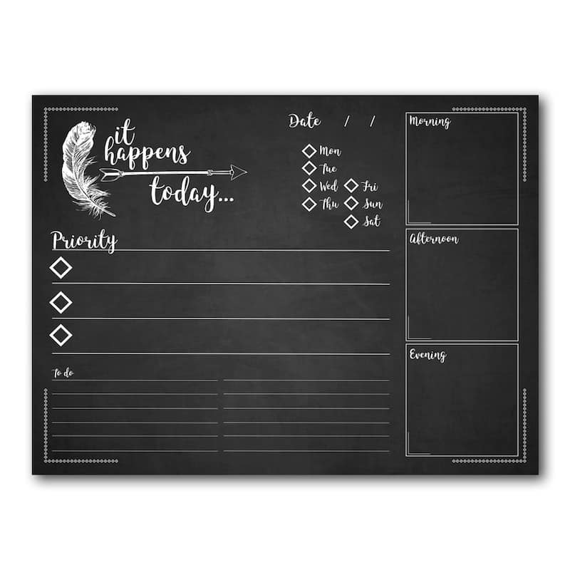 R2H Methods 'It Happens Today' Dry Erase Daily Planner on ArtPlexi