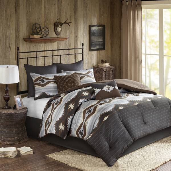 Shop Woolrich Bitter Creek Grey Brown Oversized Comforter Set