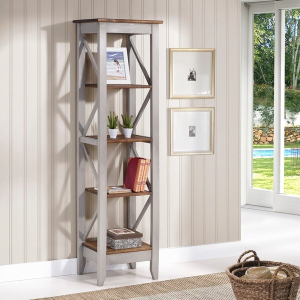 Manhattan Comfort Jay Solid Wood 4-shelf 18.5-inch ...