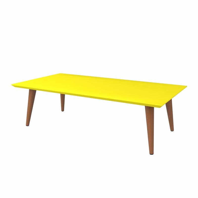 Utopia 17.52" High Rectangle Coffee Table with Splayed Legs