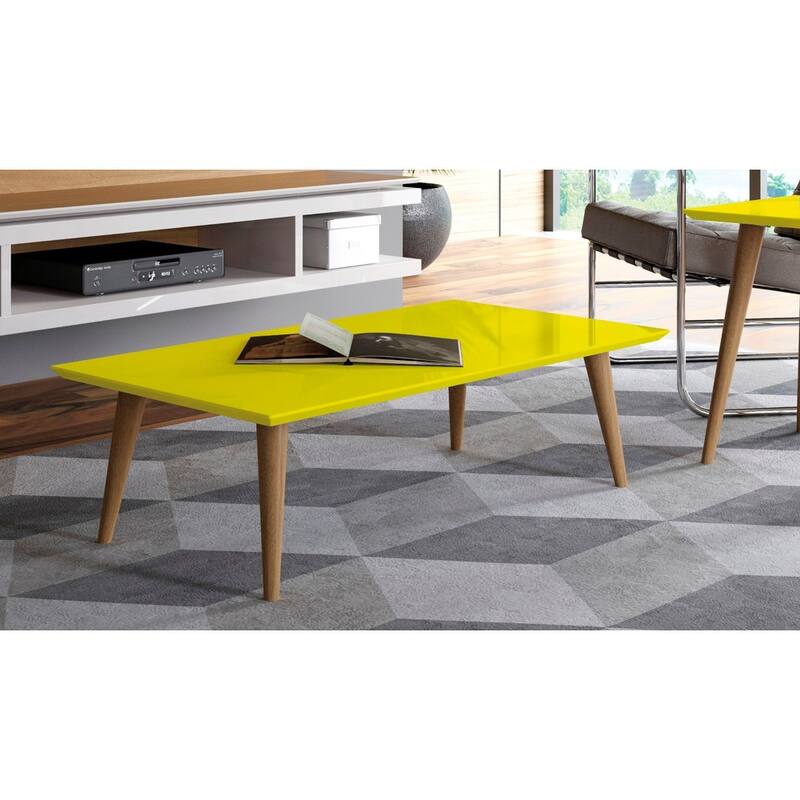 Utopia 17.52" High Rectangle Coffee Table with Splayed Legs
