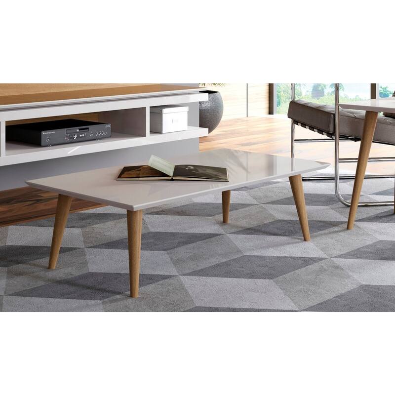 Utopia 17.52" High Rectangle Coffee Table with Splayed Legs