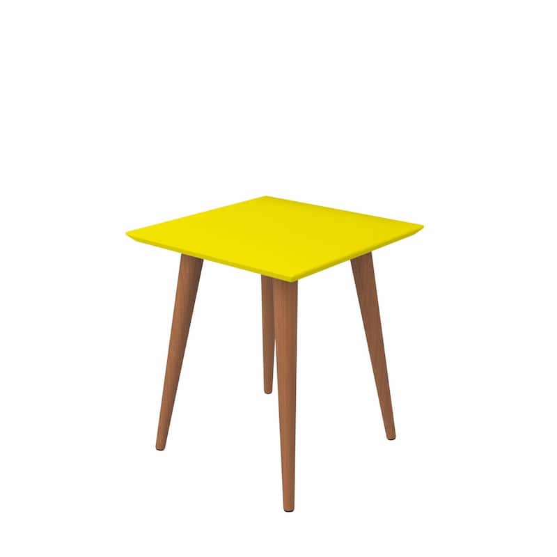 Utopia 19.84" High Square End Table With Splayed Wooden Legs