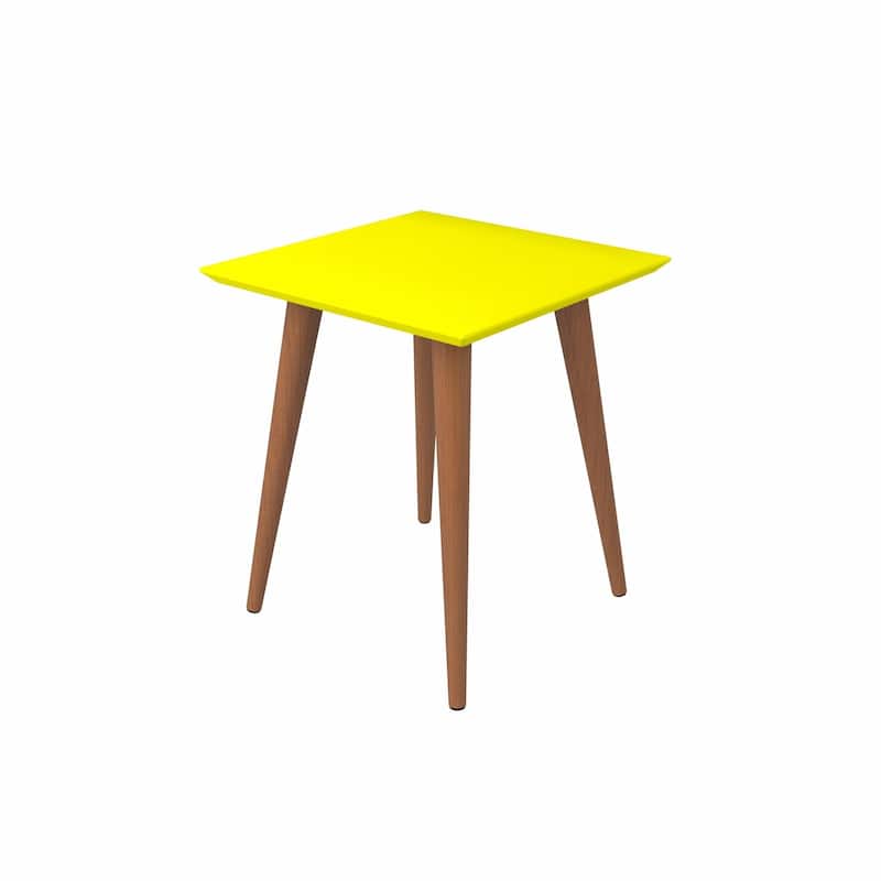 Utopia 19.84" High Square End Table With Splayed Wooden Legs